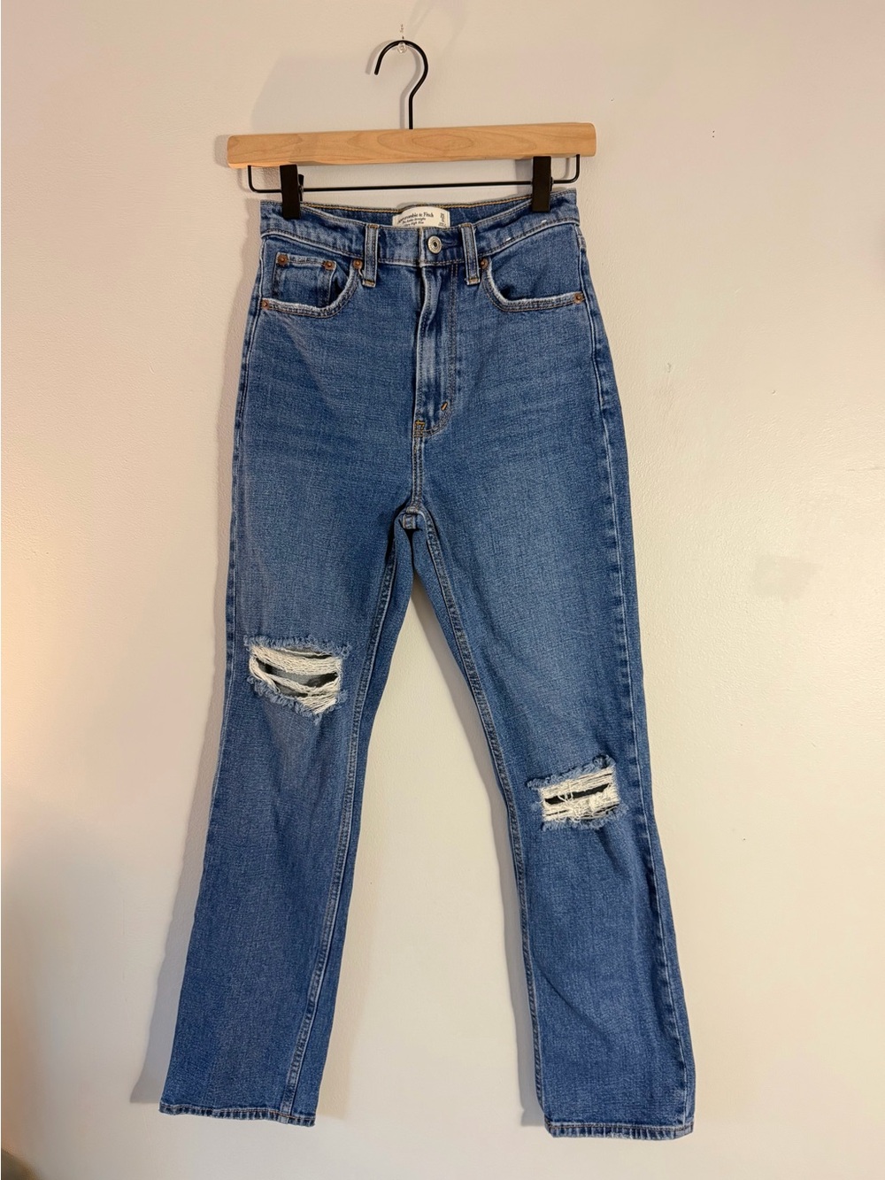 Abercrombie the ankle straight ultra high rise jeans